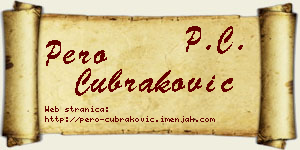 Pero Čubraković vizit kartica
